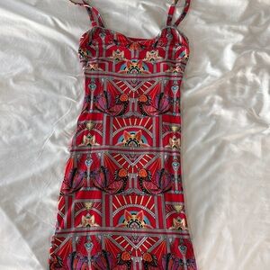 Mara Hoffman Red Geometric Mini Dress